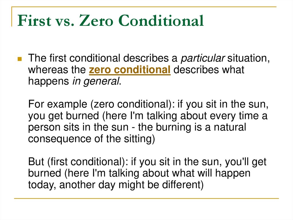zero vs first conditional examples
